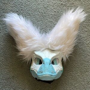 Custom Painted Furry Raptor Mask With Ears
